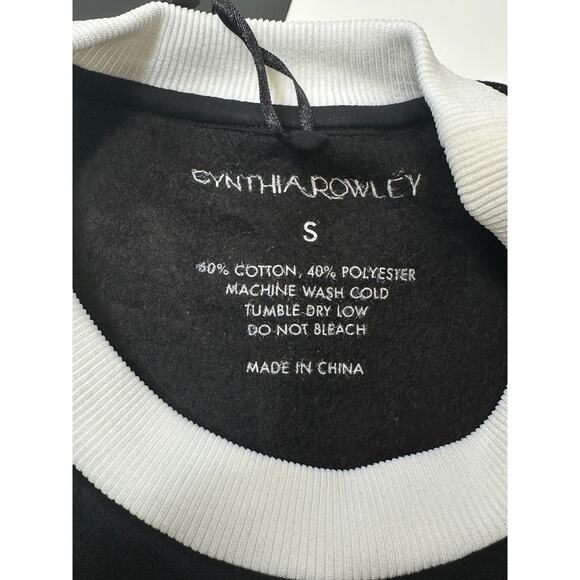 Cynthia Rowley Sunday Scallop Sweatshirt - Black/Blush - Picture 7 of 11